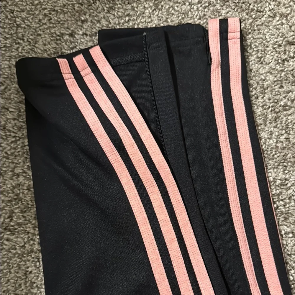 Adidas Womens Black and Pink Track Pants - Picture 3 of 4